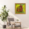Kırmızının Dansı - 25x25 Kare Akrilik Tablo 