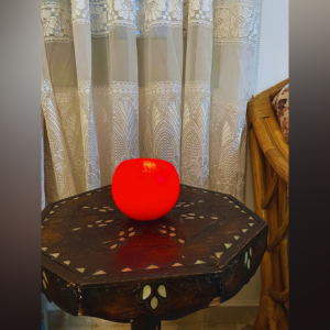 Kırmızı Küçük Yuvarlak Mumluk