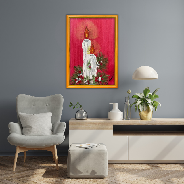 Mum Işığı - 30x40 Dikey Akrilik Tablo 
