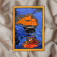 Yelkenli Gemi - 30x40 Dikey Akrilik Tablo 