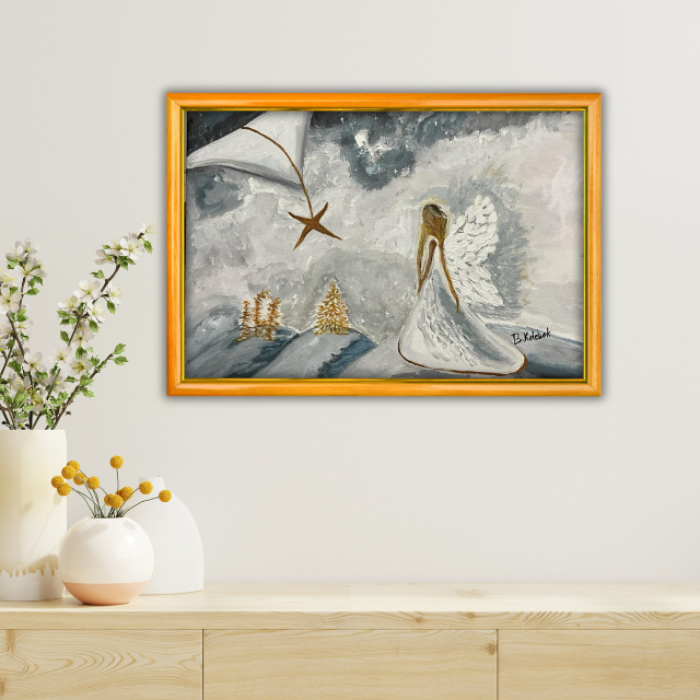 Melek - 30x40 Yatay Akrilik Tablo 