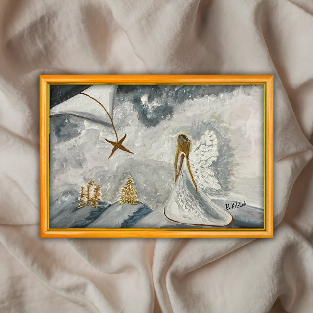 Melek - 30x40 Yatay Akrilik Tablo 