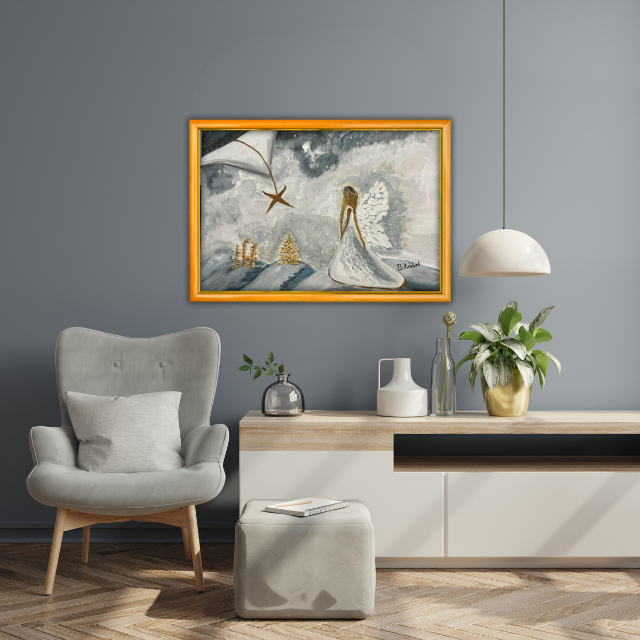Melek - 30x40 Yatay Akrilik Tablo 