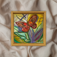 Kelebek - 40x40 Kare Akrilik Tablo 