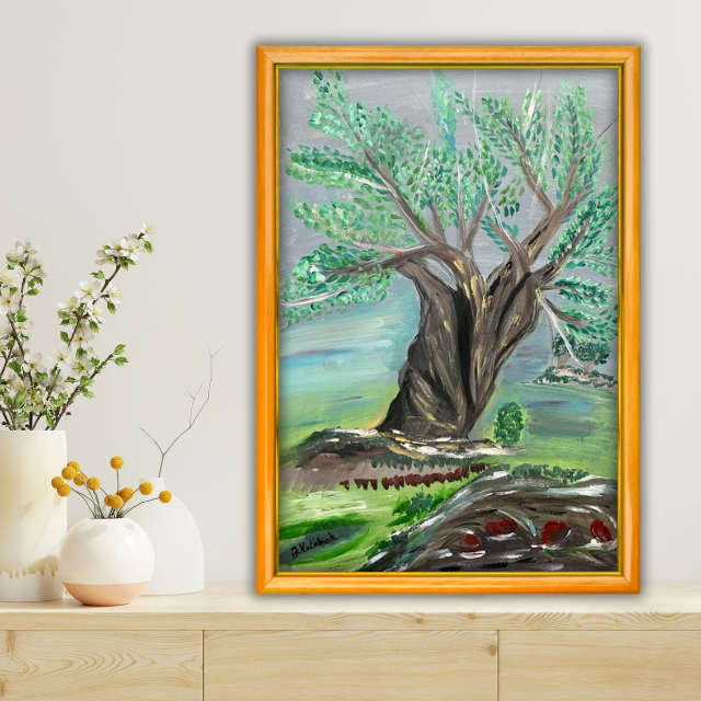 Meşe Ağacı - 40x60 Dikey Akrilik Tablo 