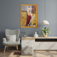 Kırmızı Elbise - 40x60 Dikey Akrilik Tablo 