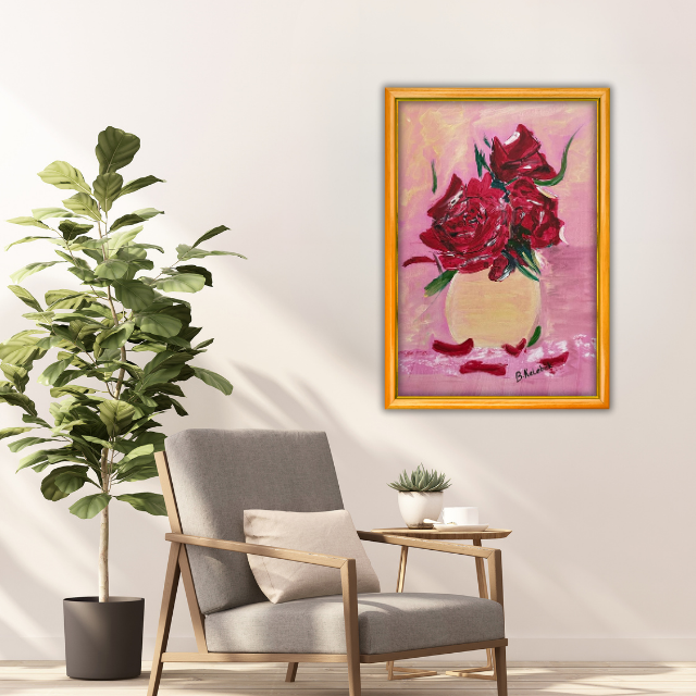 Gül Cenneti - 40x60 Dikey Akrilik Tablo 