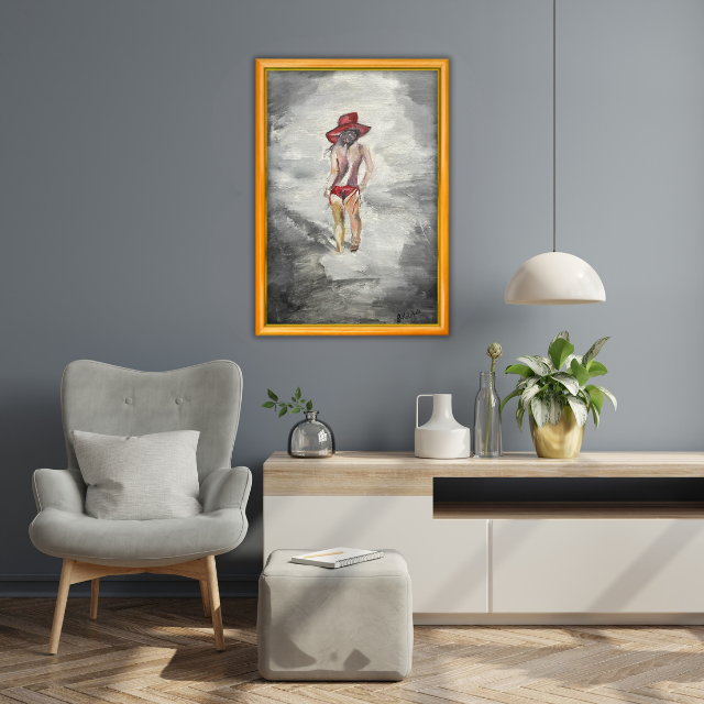 Deniz ve Kadın - 40x60 Dikey Akrilik Tablo 