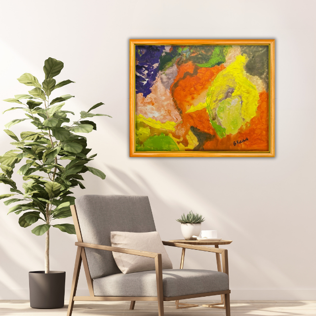 Serbest Stil 4 - 50x45 Yatay Akrilik Tablo 