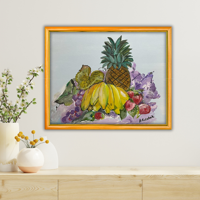Meyve Sepeti - 50x45 Yatay Akrilik Tablo 
