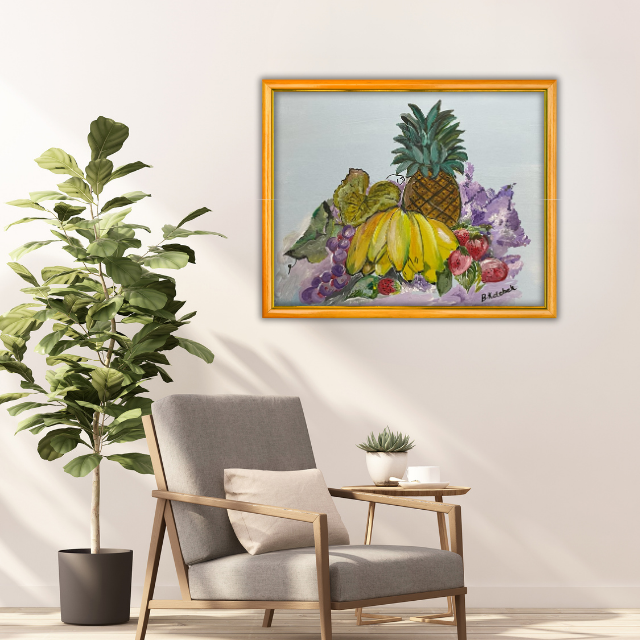 Meyve Sepeti - 50x45 Yatay Akrilik Tablo 