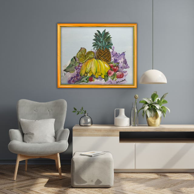 Meyve Sepeti - 50x45 Yatay Akrilik Tablo 