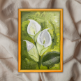 Beyaz Zambak - 40x60 Dikey Akrilik Tablo 