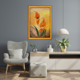 Turuncu Zambak - 50x70 Dikey Akrilik Tablo 